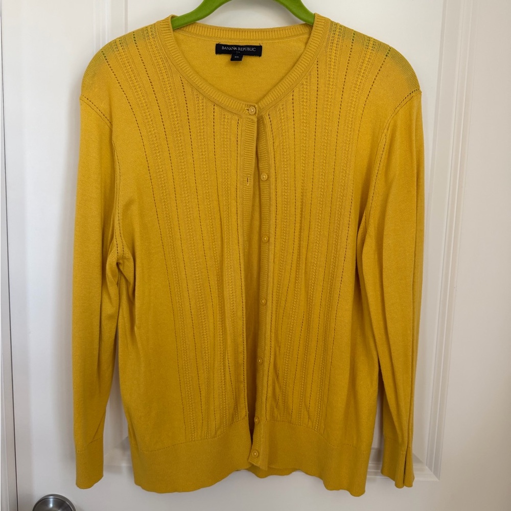 Banana Republic Mustard Cardigan Sweater